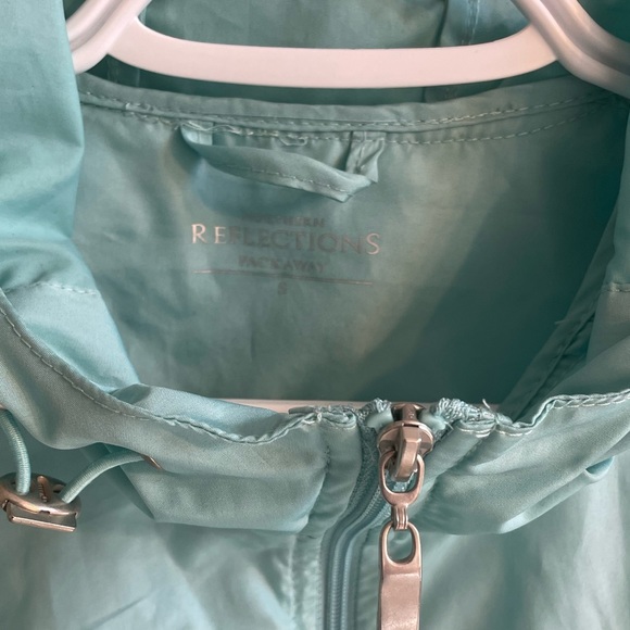 Northern reflection teal pack-away lightweight size small running rain jacket. - Picture 2 of 5